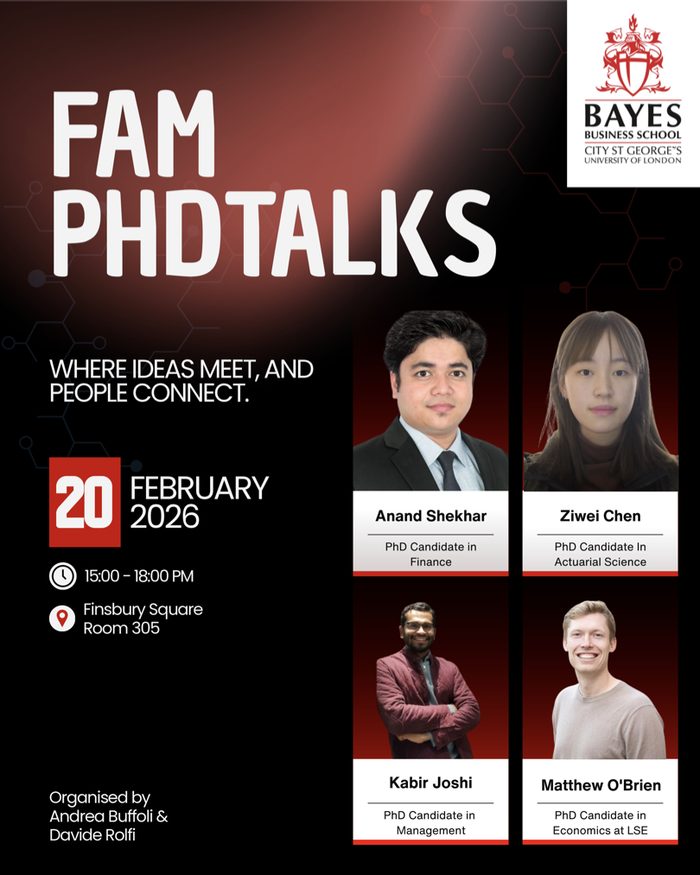 FAM PhD Talks · February 2026 flyer