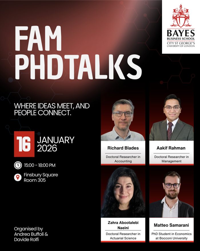 FAM PhD Talks · January 2026 flyer