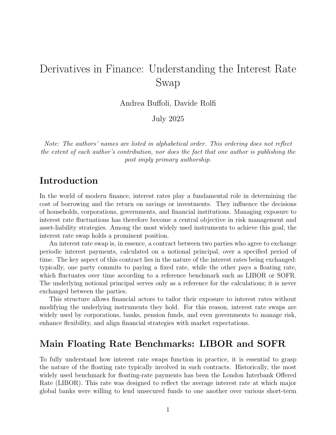 Episode 8 · Derivatives in Finance: Understanding the Interest Rate Swap