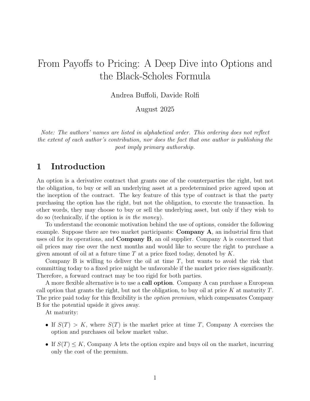 Episode 9 · From Payoffs to Pricing: A Deep Dive into Options and the Black-Scholes Formula